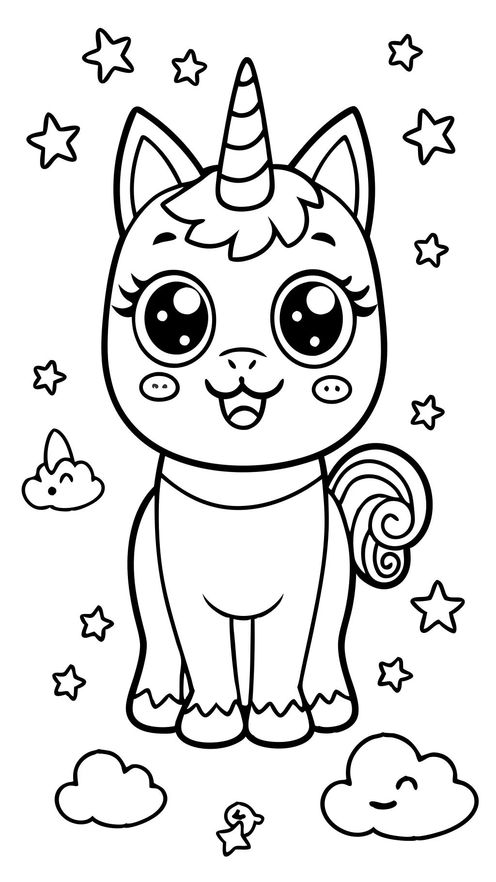 Página para colorear unikitty